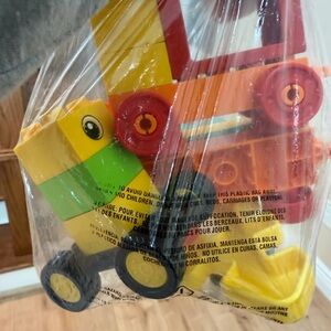 Lego & Other Duplo Bright Building Blocks - Red, Yellow, Green